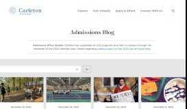 
							         Admissions Blog - Carleton College								  
							    
