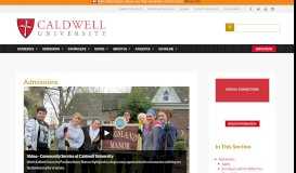 
							         Admissions - Caldwell University, New Jersey								  
							    