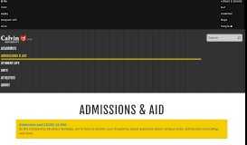 
							         Admissions | Calvin College								  
							    