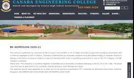 
							         Admissions - Canara Engineering College								  
							    