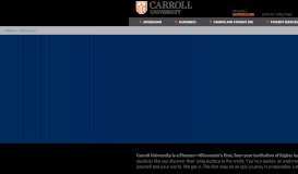 
							         Admissions | Carroll University								  
							    