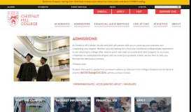 
							         Admissions | Chestnut Hill College								  
							    