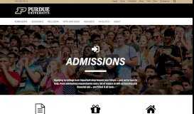 
							         Admissions, College Application - Office of ... - Purdue University								  
							    