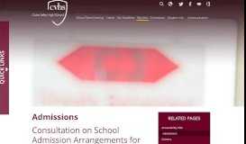 
							         Admissions - Colne Valley High School								  
							    