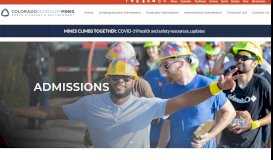 
							         Admissions - Colorado School of Mines								  
							    