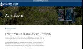 
							         Admissions - Columbus State University								  
							    