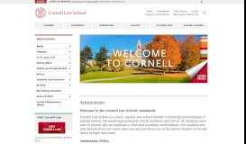 
							         Admissions - Cornell Law School - Cornell University								  
							    