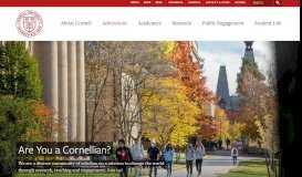 
							         Admissions | Cornell University								  
							    