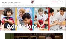 
							         Admissions - Dulwich College (Singapore)								  
							    