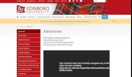 
							         Admissions - Edinboro University								  
							    
