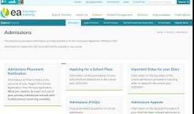 
							         Admissions | Education Authority Northern Ireland								  
							    
