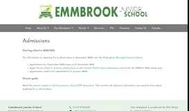 
							         Admissions - Emmbrook Junior School								  
							    