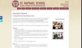 
							         Admissions & Enrollment - Saint Raphael School								  
							    