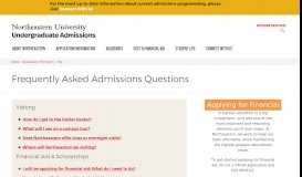 
							         Admissions FAQ | Combined Majors, Visits, Applying, Financial Aid								  
							    