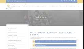 
							         Admissions for pgdm / mba IMT Nagpur								  
							    