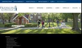 
							         Admissions - Franklin College								  
							    