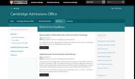 
							         Admissions from Individual Schools and Colleges | Cambridge ...								  
							    