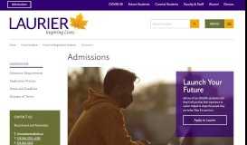 
							         Admissions | Future Students | Wilfrid Laurier University								  
							    