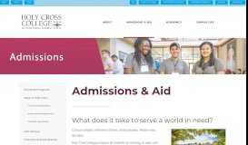 
							         Admissions - Holy Cross College Notre Dame, Indiana								  
							    