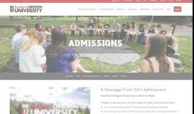 
							         Admissions Home - SOU Admissions - Southern Oregon University								  
							    