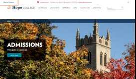 
							         Admissions | Hope College								  
							    