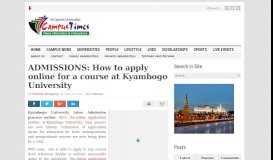 
							         ADMISSIONS: How to apply online for a course at Kyambogo University								  
							    