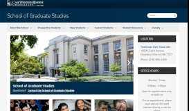 
							         Admissions Information | School of Graduate Studies | Case Western ...								  
							    