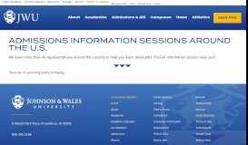 
							         Admissions Information Sessions ... - Johnson & Wales University								  
							    