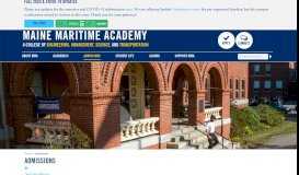 
							         Admissions - Maine Maritime Academy								  
							    