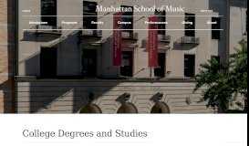 
							         Admissions - Manhattan School of Music								  
							    