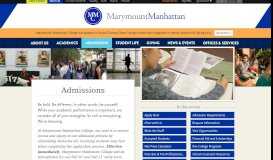 
							         Admissions: Marymount Manhattan College								  
							    