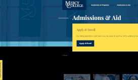 
							         Admissions - Mercy College								  
							    
