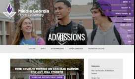 
							         Admissions: Middle Georgia State University								  
							    