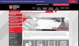 
							         Admissions | Middlesex University Dubai								  
							    