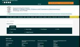 
							         Admissions - Modern college of Arts, Science and Commerce ...								  
							    