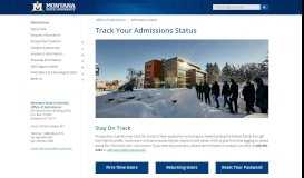 
							         Admissions - Montana State University								  
							    