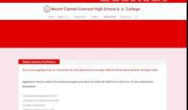 
							         Admissions | Mount Carmel High School								  
							    