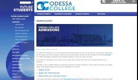 
							         Admissions - Odessa College								  
							    
