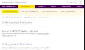 
							         Admissions Office | Minnesota State University, Mankato								  
							    