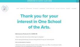 
							         Admissions — One School of The Arts | Central Florida Private ...								  
							    