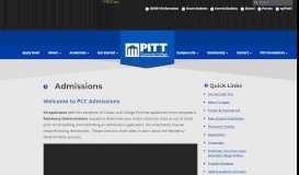 
							         Admissions - Pitt Community College								  
							    
