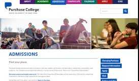 
							         Admissions • Purchase College								  
							    