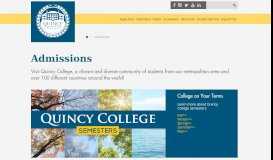 
							         Admissions | Quincy College								  
							    