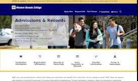 
							         Admissions & Records - Western Nevada College								  
							    