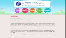
							         Admissions | Springcroft Primary School								  
							    