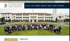 
							         Admissions - St. John Bosco High School								  
							    