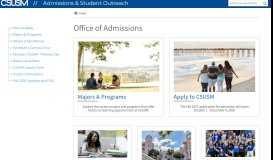 
							         Admissions & Student Outreach - CSUSM								  
							    