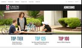 
							         Admissions | Union University, a Christian College in Tennessee								  
							    