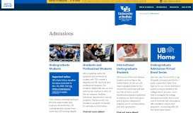 
							         Admissions - University at Buffalo								  
							    