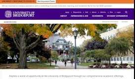 
							         Admissions | University of Bridgeport								  
							    